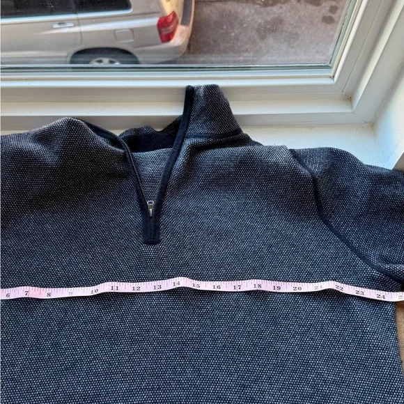 Vince Bird's Eye Wool & Cashmere Quarter Zip Sweater Size XL - Picture 7 of 7
